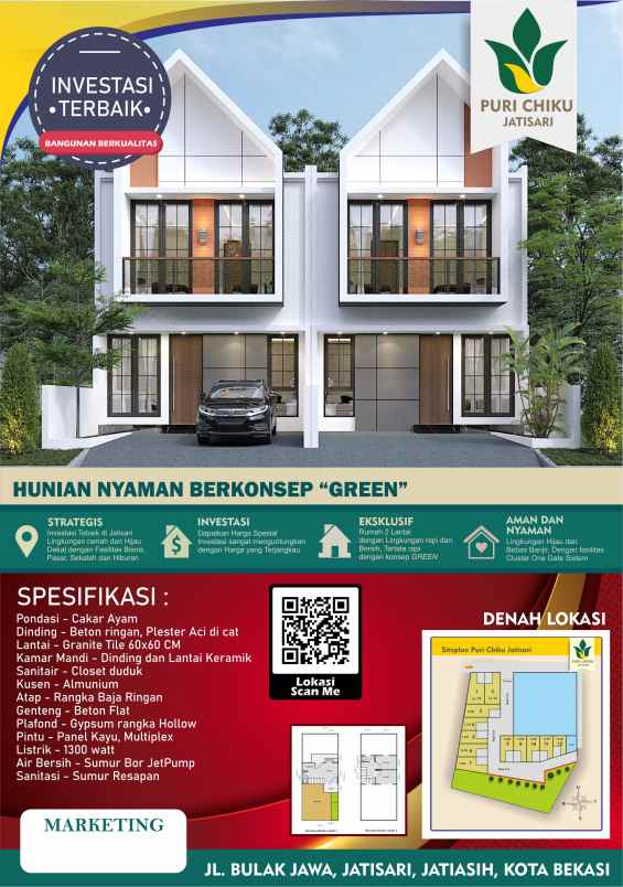 dijual rumah jalan bulak jawa jatisari