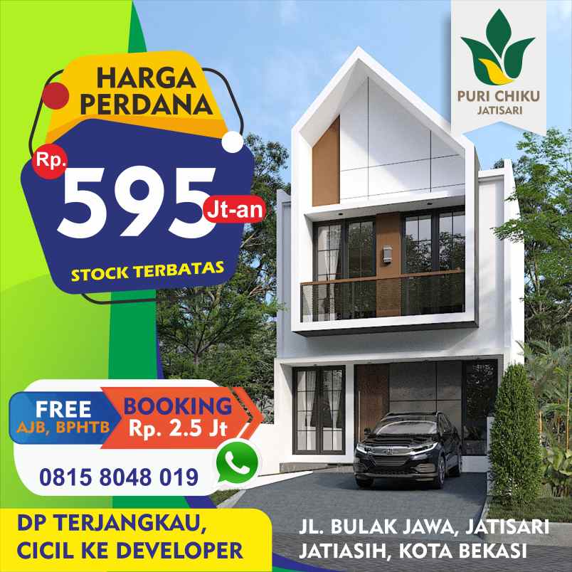 dijual rumah jalan bulak jawa jatisari