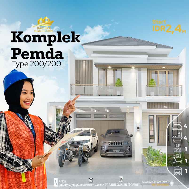 dijual rumah jalan cemara kipas dekat