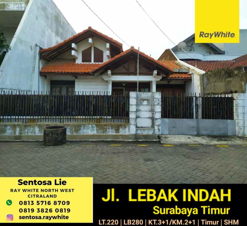 dijual rumah jalan lebak indah