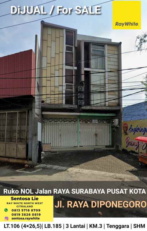 dijual rumah jalan raya diponegoro