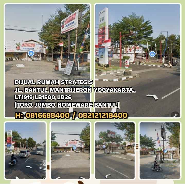 dijual rumah jl bantul mantrijeron