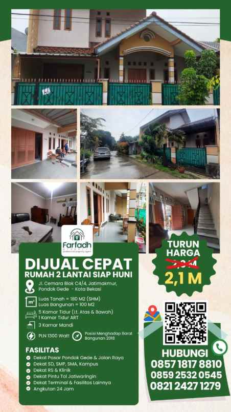 dijual rumah jl cempaka ii blok c4 no 4