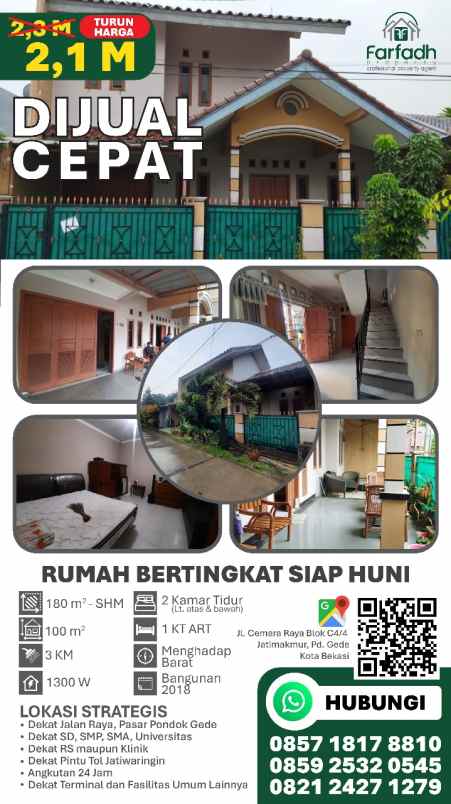 dijual rumah jl cempaka ii blok c4 no 4