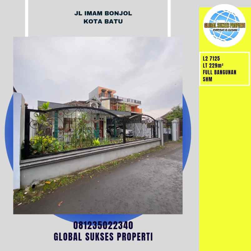 dijual rumah jl imam bonjol