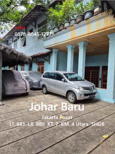 dijual rumah jl johar baru