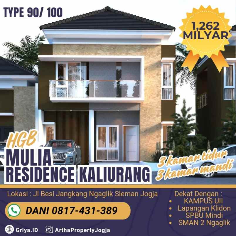 dijual rumah jl kaliurang besi jangkang