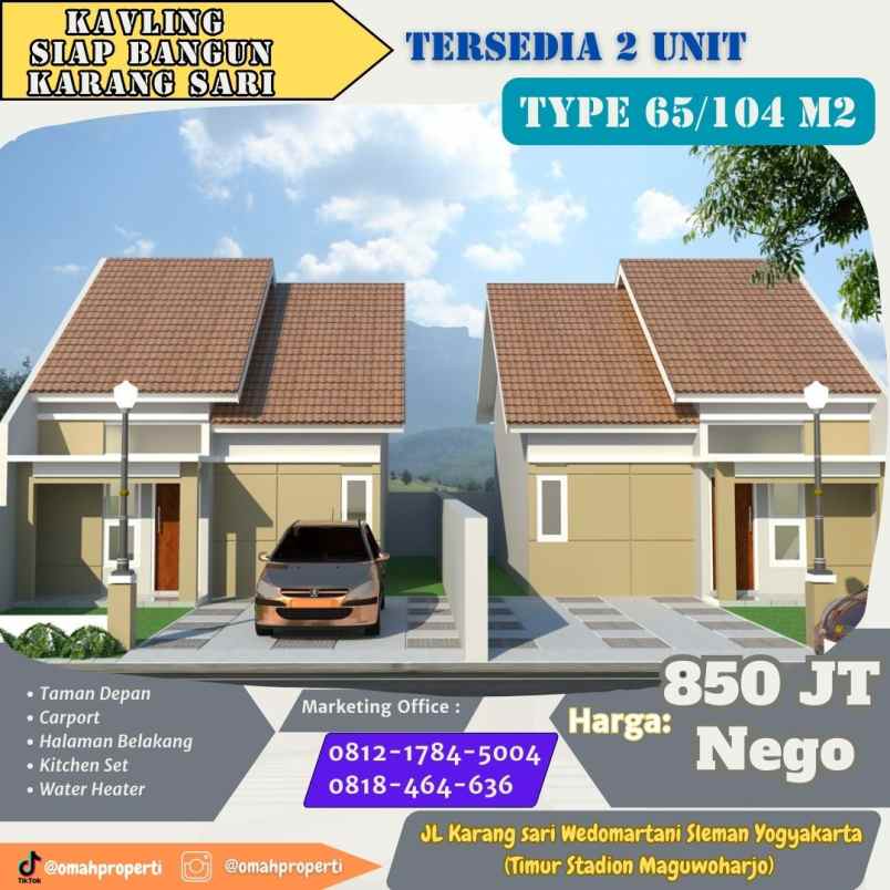 dijual rumah jl karangsari wedomartani