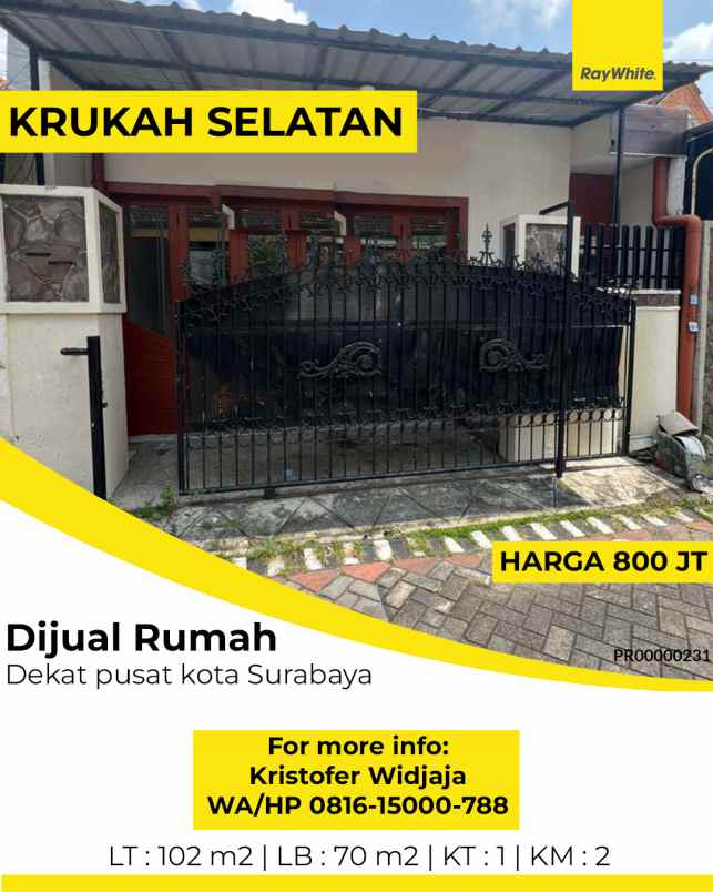 dijual rumah krukah selatan