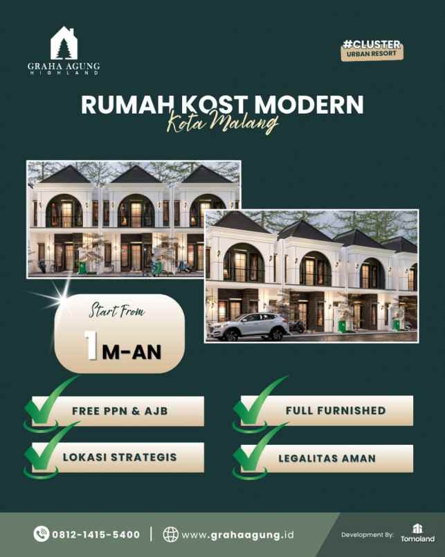 dijual rumah merjosari kec lowokwaru