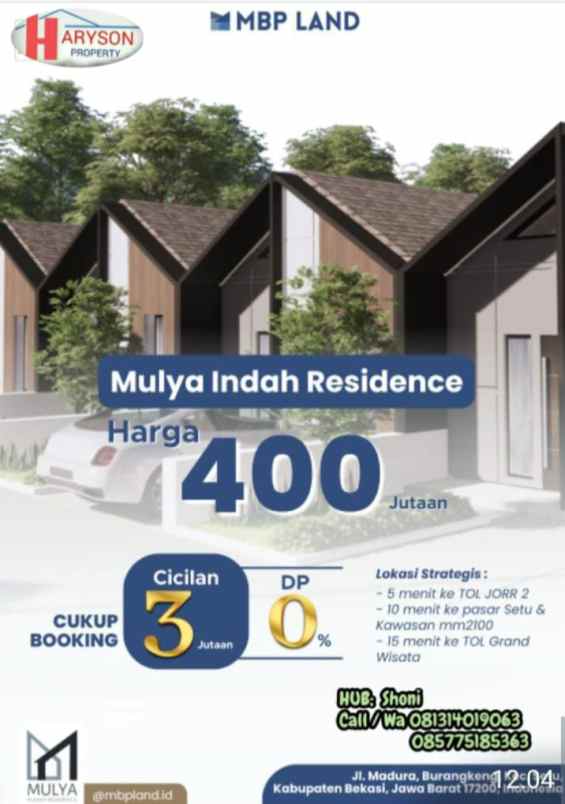 dijual rumah murah dan modern