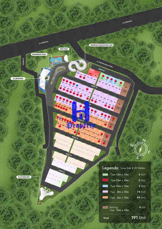 dijual rumah pacific palace jalan besar
