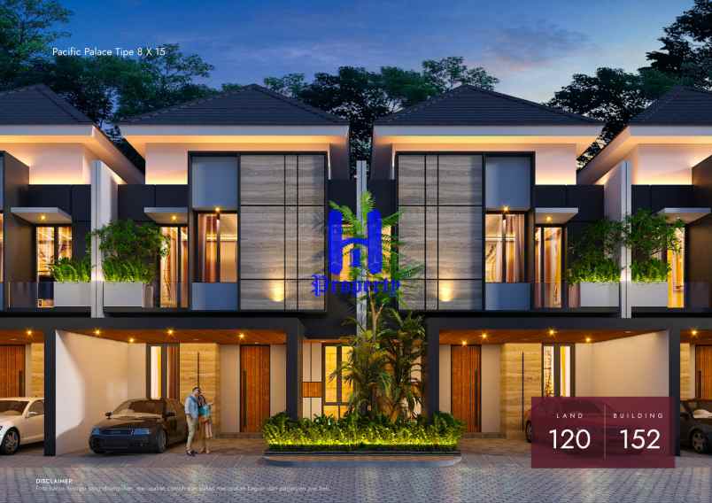 dijual rumah pacific palace jalan besar