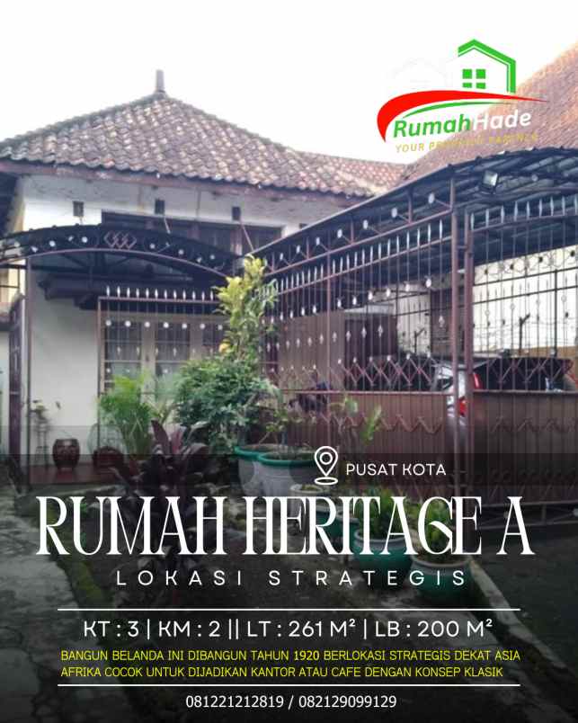 dijual rumah sayap asia afrika