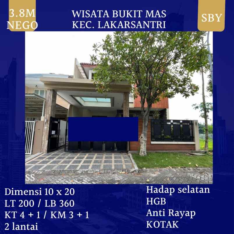 dijual rumah wisata bukit mas