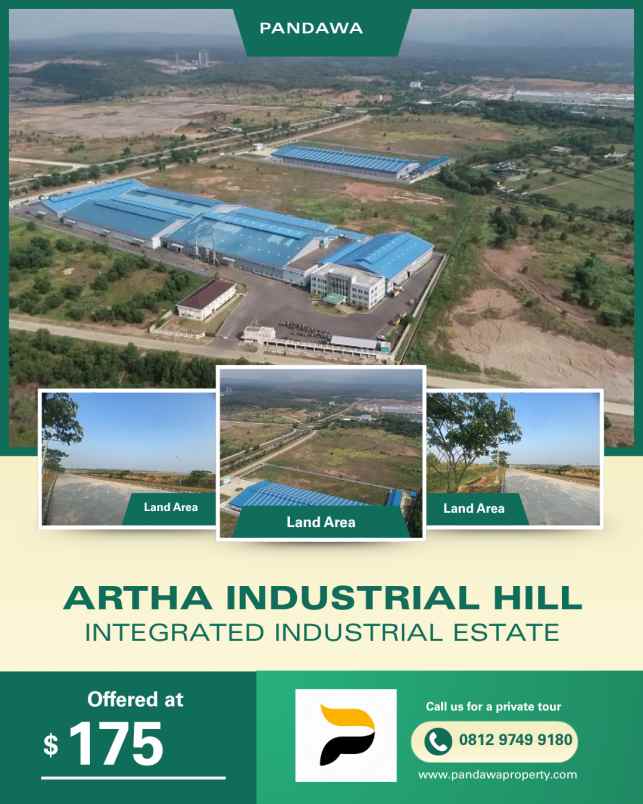 dijual tanah artha hill industrial