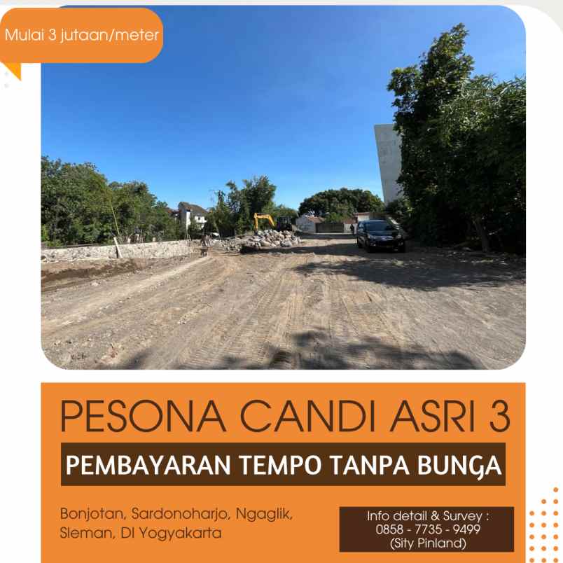 dijual tanah bonjotan sardonoharjo