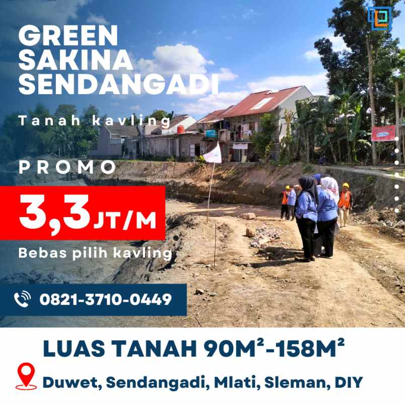 dijual tanah duwet sendangadi mlati