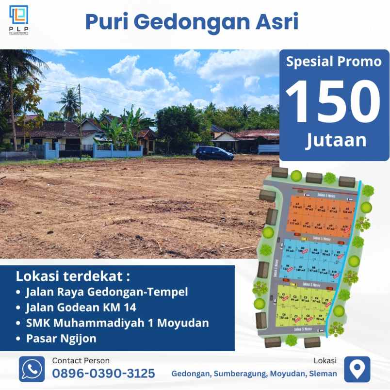 dijual tanah gedongan sumberagung