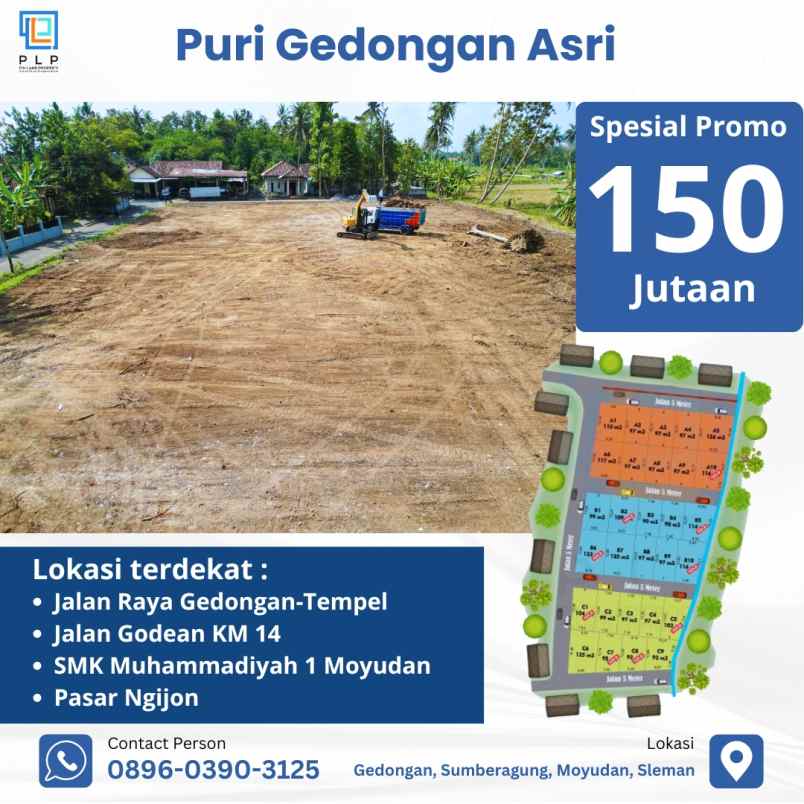 dijual tanah gedongan sumberagung