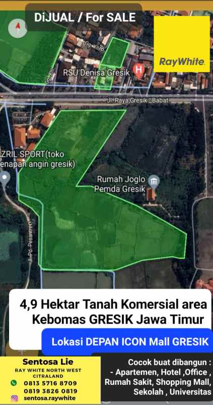 dijual tanah jalan dr wahidin sudirohusodo