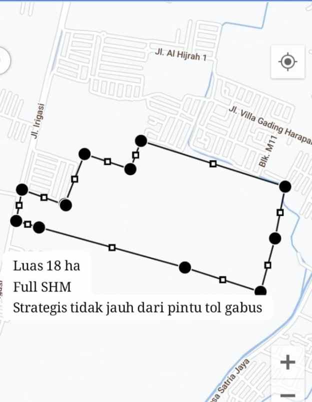 dijual tanah jalan irigasi