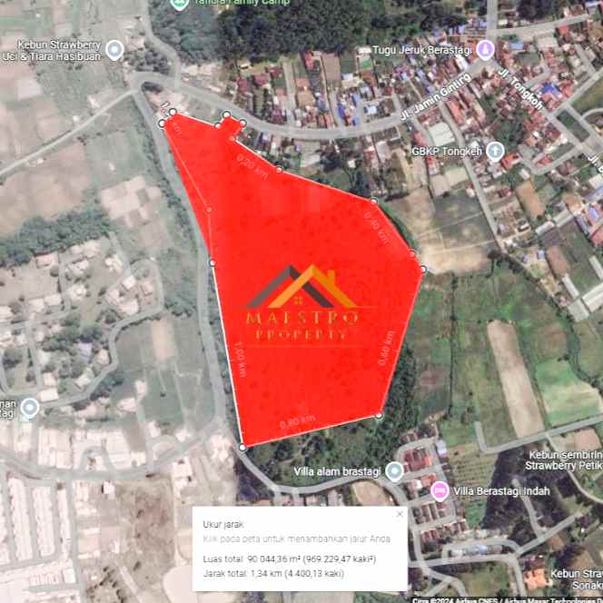 dijual tanah jalan jamin ginting karo