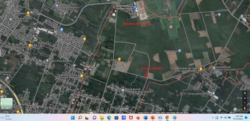 dijual tanah jalan patok lengki krajan