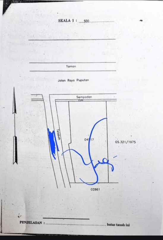 dijual tanah jalan raya puputan