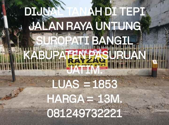 dijual tanah jalan raya untung suropati