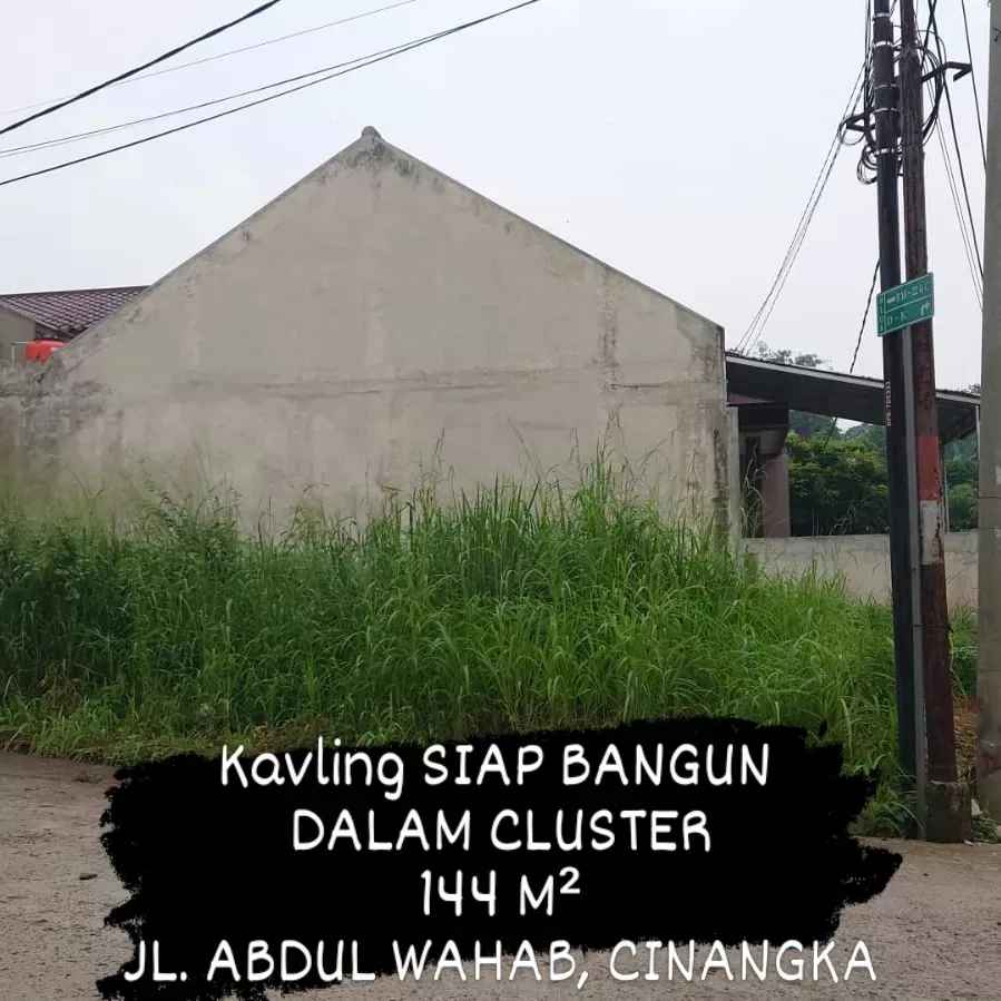 dijual tanah jl abdul wahab cinangka