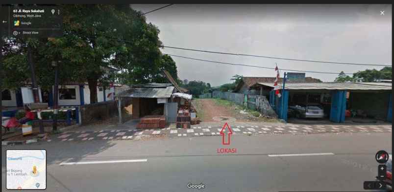 dijual tanah jl raya sukahati no 58