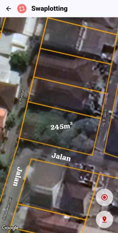 dijual tanah residensial lokasi pedungandenpasar