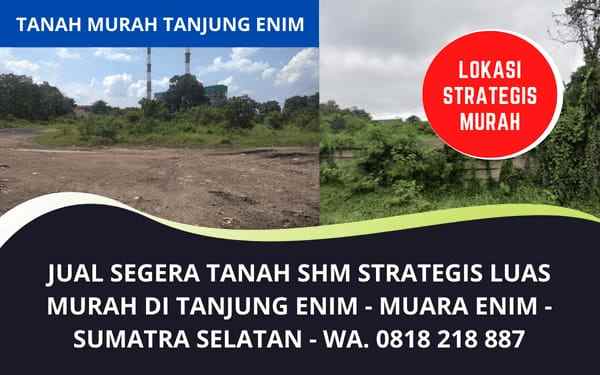 dijual tanah sumsel tanjung enim