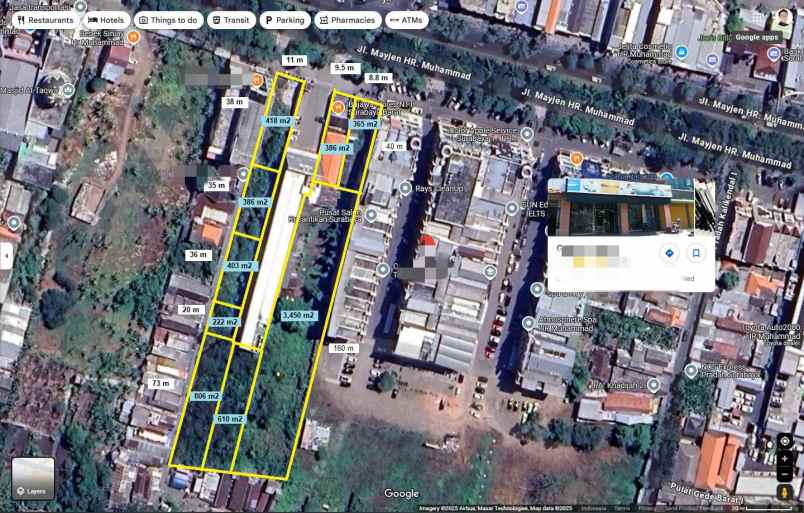 disewakan tanah raya hr muhammad