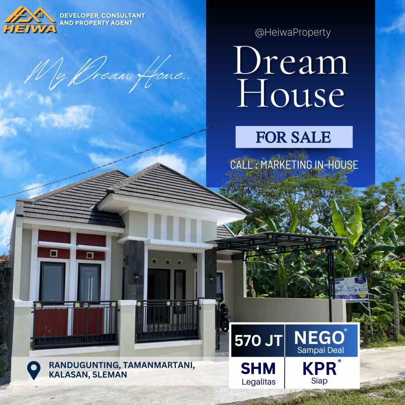 jual rumah modern siap huni di kalasan sleman