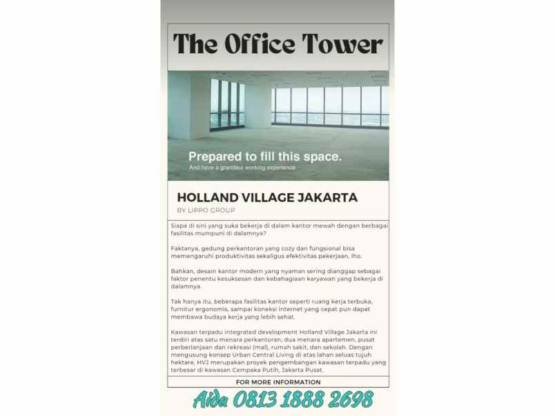 office tower holland village siap pakai md949