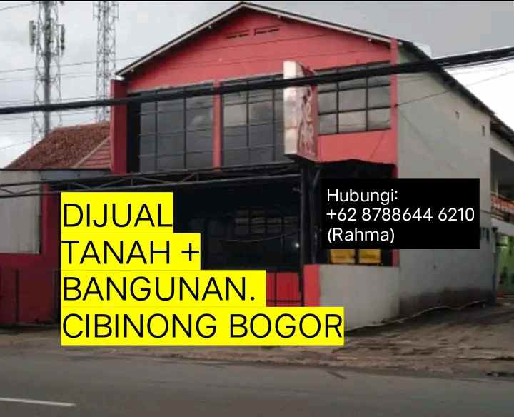 ruko gudang bangunan pinggir jalan raya cibinong bogor