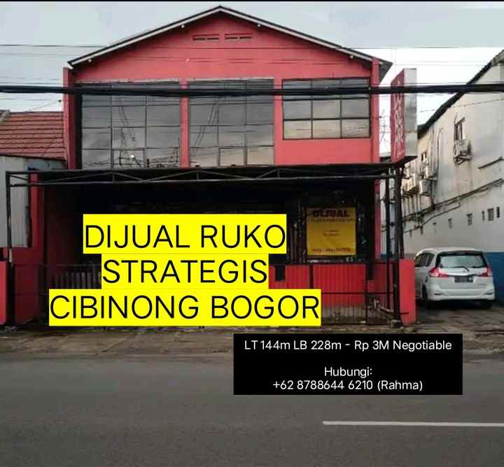 ruko gudang bangunan pinggir jalan raya cibinong bogor