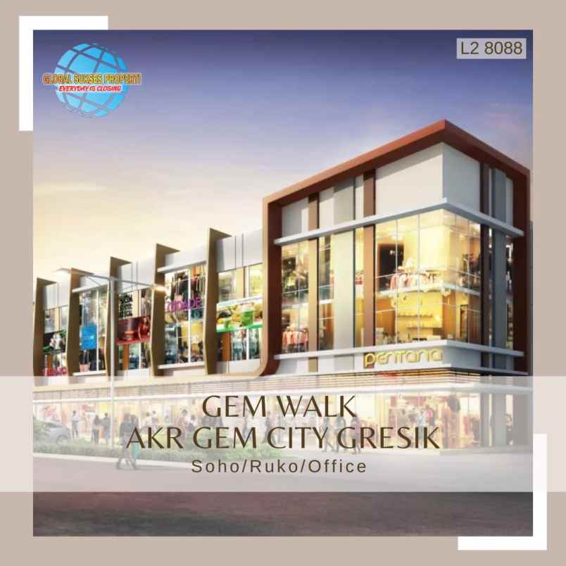 ruko modern di kawasan strategis akr gem city gresik