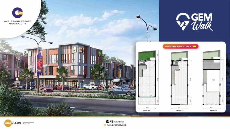 ruko modern di kawasan strategis akr gem city gresik