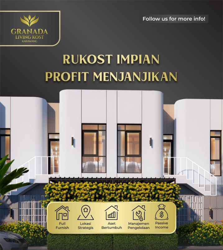 rukos strategis dekat kawasan industri dan kampus