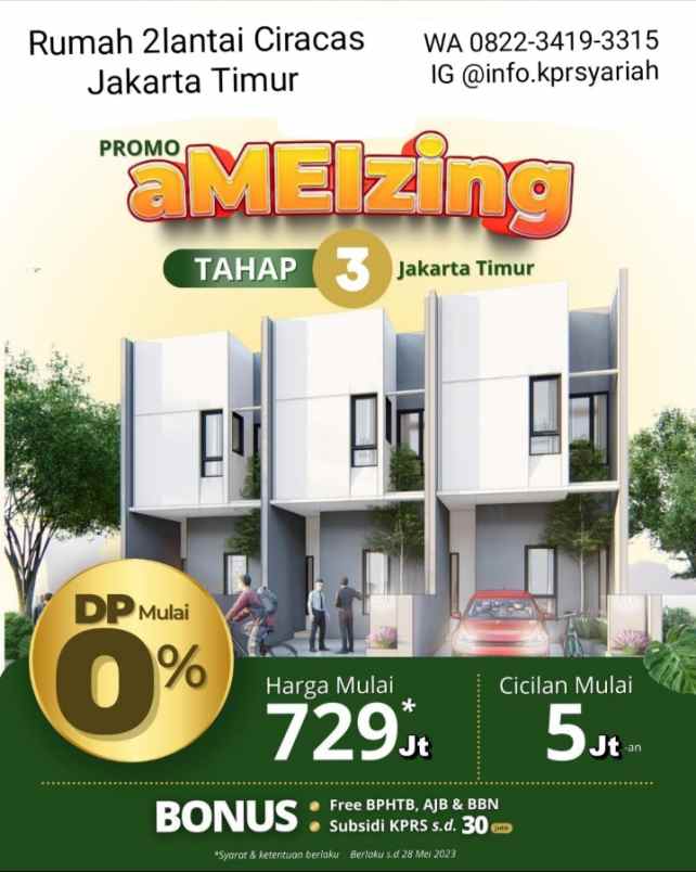 rumah 2 lantai 700 jutaan ciracas jakarta timur