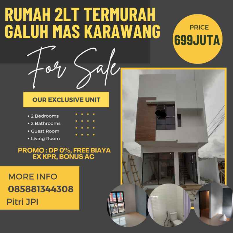 rumah 2 lantai galuh mas karawang termurah