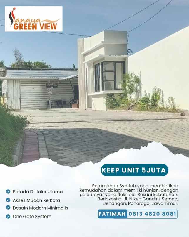 rumah 2 lantai syariah 400 jutaan di ponorogo