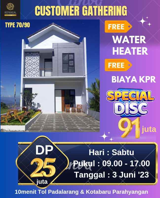 rumah baru 2 lantai kpr dp 25 juta all in