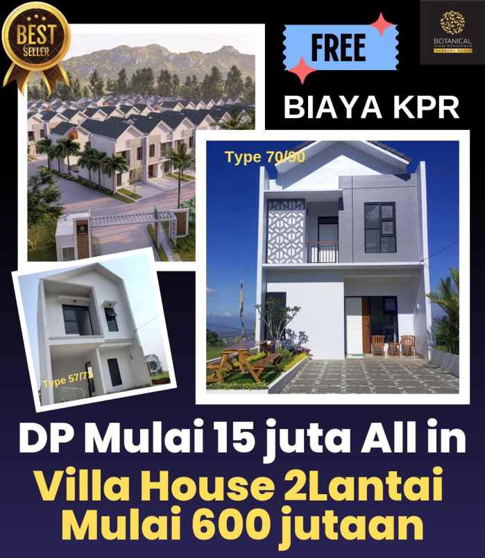 rumah baru 2 lantai kpr dp 25 juta all in