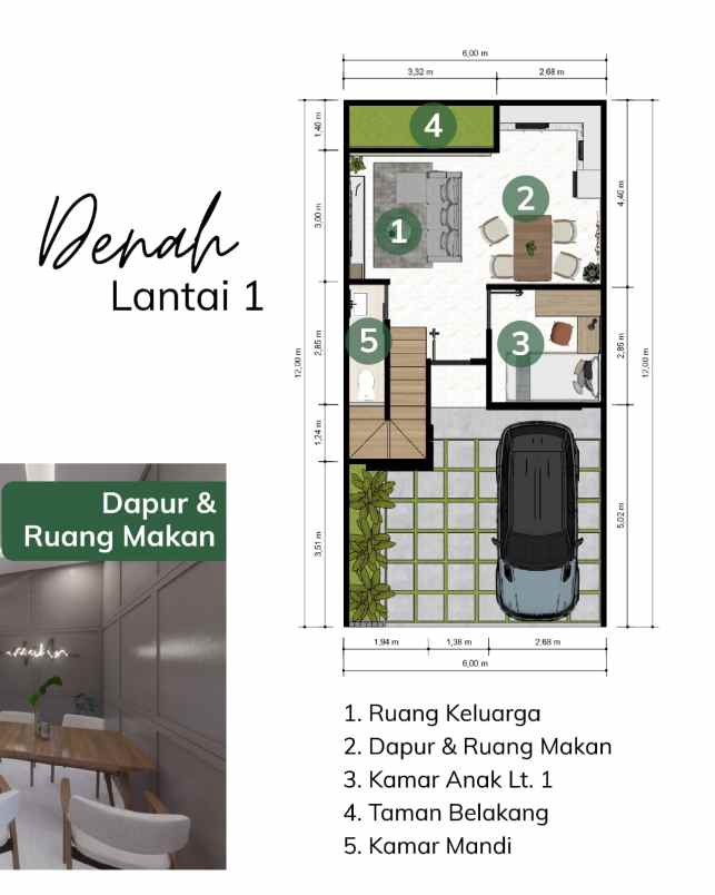 rumah baru 3 lantai di duren sawit jakarta timur