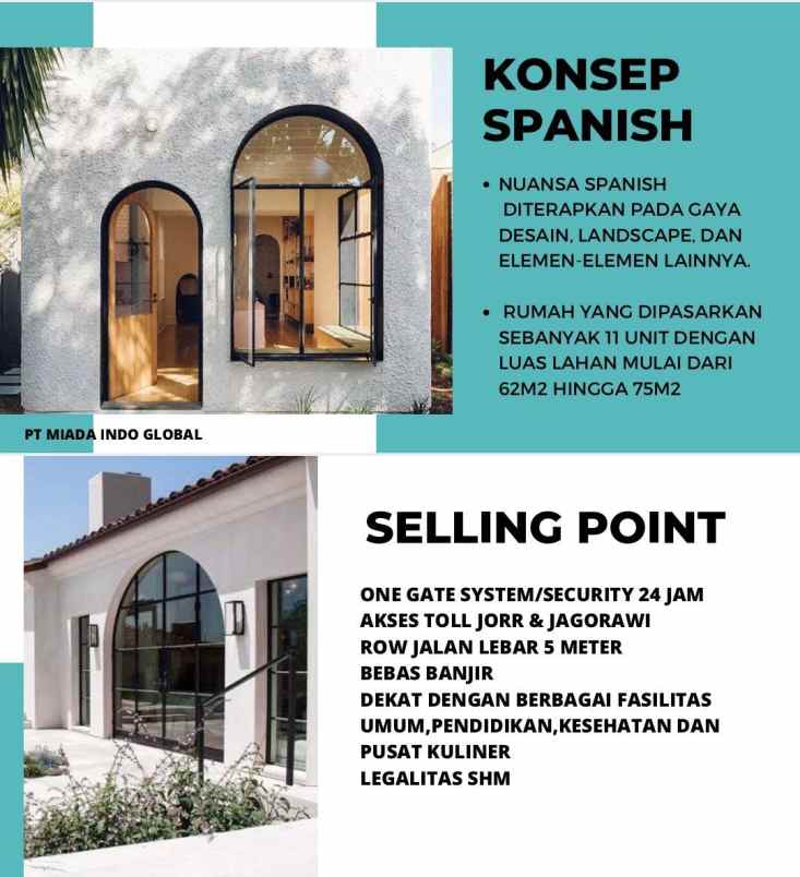 rumah baru dgn hunian berkonsep modern spanis