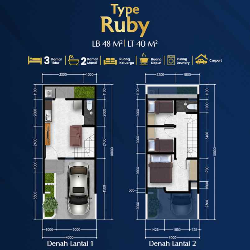 rumah cluster 2 lantai dekat dari gerbang tol limo